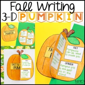 Fall Writing Craftivity: 3-D Pumpkins