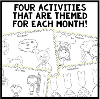 Listen and Color April | Following Directions Activities | Listening Skills - Image 2