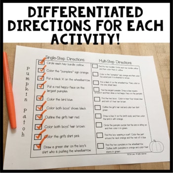 Listen and Color October | Following Directions Activities | Listening Skills - Image 3