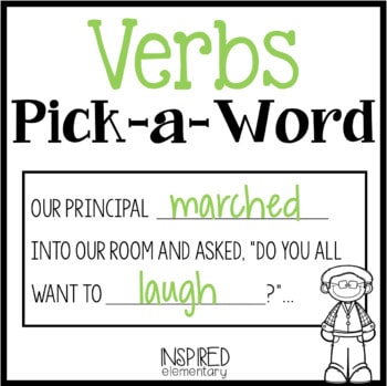 Pick-a-Word: Verbs (Verb Fill-In Activity)