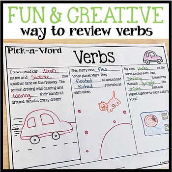 Pick-a-Word: Verbs (Verb Fill-In Activity) - Image 3