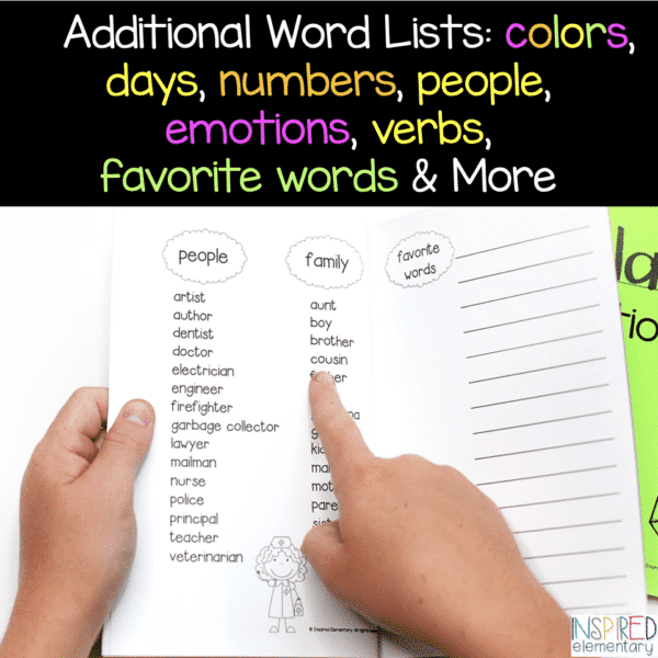 Student Dictionary Spelling Dictionary Personal Dictionary Sight Words List - Image 4