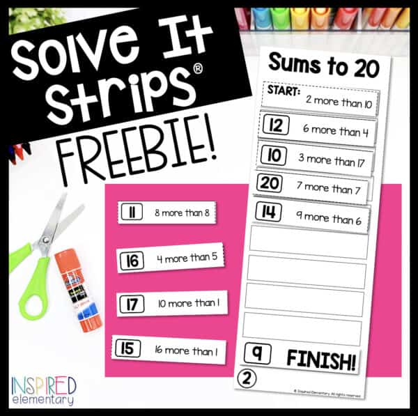 Solve It Strips: Mental Math Puzzles Freebie!
