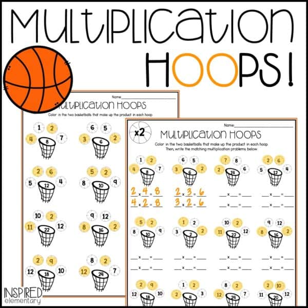 Multiplication Hoops: Multiplication Facts to 12