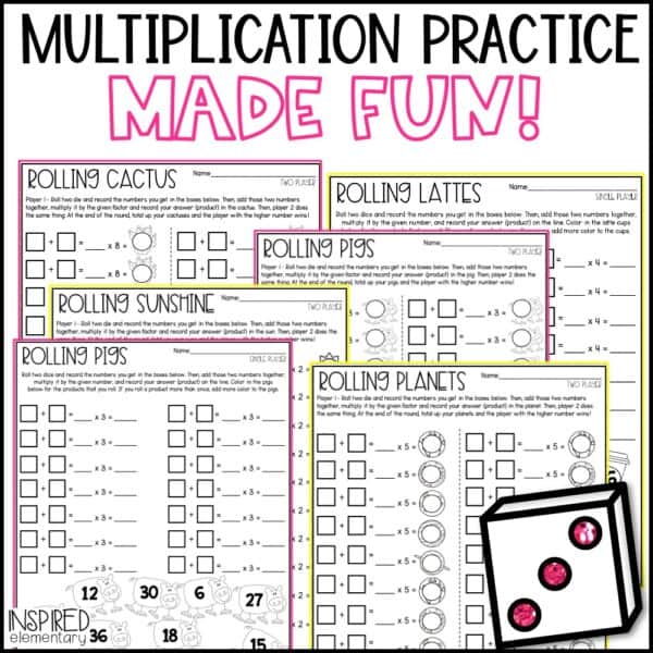 Multiplication Rolling Facts: Multiplication Facts to 12 - Image 3