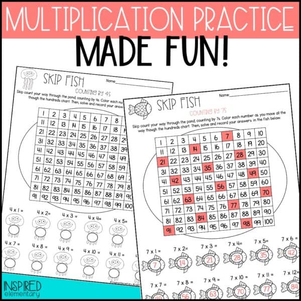 Skip Fish Multiplication: Skip Counting Facts to 12 - Image 3