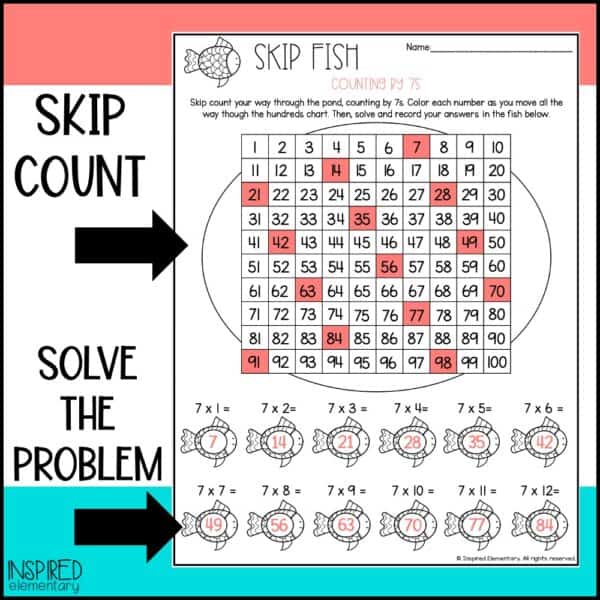Skip Fish Multiplication: Skip Counting Facts to 12 - Image 2