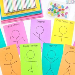 Movement Break Cards Brain Break | Mimic Me! · Inspired Elementary
