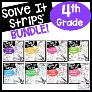 4th Grade Math Centers | No Prep Activities | Games & Puzzles | Spiral Review