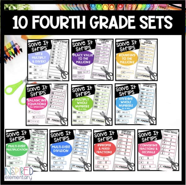 4th Grade Math Centers | No Prep Activities | Games & Puzzles | Spiral Review - Image 4