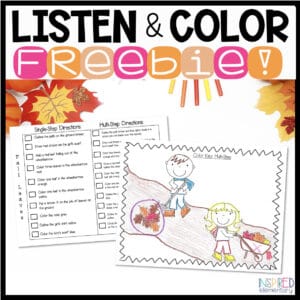Listen & Color Freebie